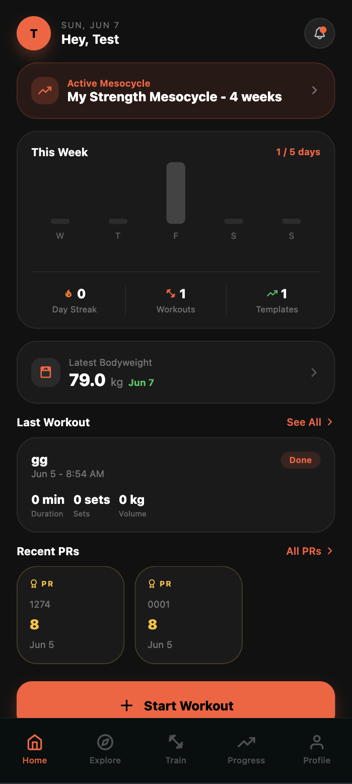 Athelix app screenshot
